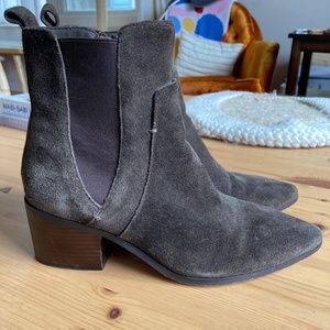 Tahari Resist Brown Suede Heeled Bootie